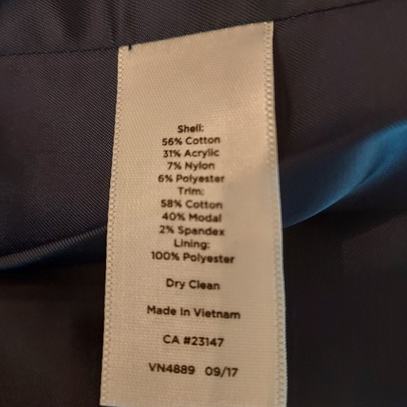 Talbots Petites Cotton/Poly Blend Tapestry 2pc Suit: Navy/Grey/Cream Tweed. NWT. - Picture 7 of 16